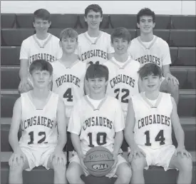  ?? Photo by Becky Polaski ?? Pictured are members of the Crusader junior high basketball team.