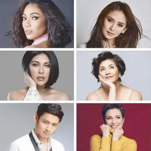  ??  ?? Performers (clockwise, from top left) Jona Viray, Sarah Geronimo, Regine Velasquez, Lea Salonga, Michael Pangilinan and Pops Fernandez