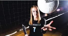  ?? DYLAN SLAGLE/BALTIMORE SUN MEDIA ?? Westminste­r’s Jilienne Widener is off to another outstandin­g start on the volleyball court.