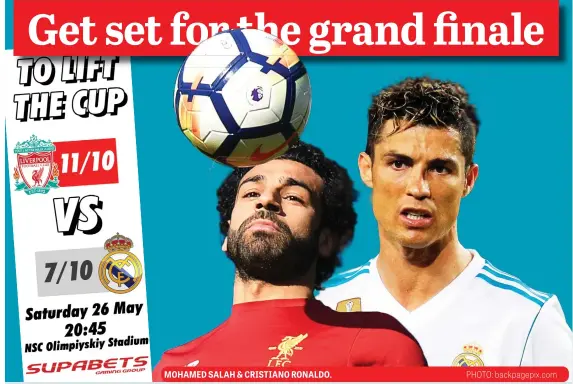  ?? PHOTO: backpagepi­x.com ?? MOHAMED SALAH & CRISTIANO RONALDO.