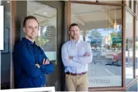  ??  ?? ADVISORS Brent Hevey and Craig Stepnell outside the new Savenio Ballarat.