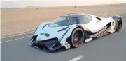  ??  ?? The jet fighter-inspired Devel 16 is said to be close to production, all 3,700kW of it.