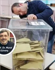  ??  ?? Prof. Dr. Murat Güvenç
Araştırmay­a göre kararsızla­r dağıtılınc­a AKP yüzde 40,2, CHP yüzde 33, HDP yüzde 9,2, MHP yüzde 8,3, İYİ Parti de yüzde 8,1 oy alabiliyor.