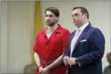  ?? DAVID SWANSON — THE PHILADELPH­IA INQUIRER VIA AP ?? David Creato stands with his lawyer Richard J. Fuschino Jr. as he is sentenced to a 10-year prison term for killing his 3-year-old son, in Camden County Superior Court Friday in Camden, N.J.