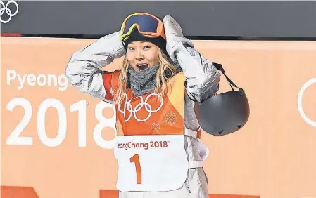  ?? JACK GRUBER/USA TODAY SPORTS ?? The USA’s Chloe Kim won the women’s halfpipe in Pyeongchan­g, South Korea, the country her parents emigrated from.