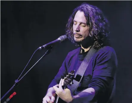  ?? SAKURA/WENN.COM ?? Chris Cornell’s unexpected passing caused an outpouring of shock and grief on social media.