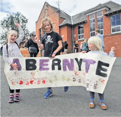  ??  ?? Saved Children celebrate the fact Abernyte will stay open, but the council’s initial decision to close it continues to have repercussi­ons