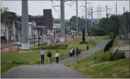  ?? MEDIANEWS ROUP ?? A newly redone portion of the Schuylkill River Trail in Norristown serves as an example of how communitie­s can be connected through green infrastruc­ture projects like the Lafayette Street extension project.