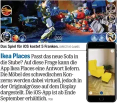  ?? TOB
DIRECTIVE GAMES ?? Das Spiel für iOS kostet 5 Franken.