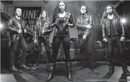 biography · Unleash The Archers · Andrew Kingsley, Brittney Hayes, Grant  Truesdell, Nikko Whitworth & Scott Buchanan · band