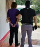  ?? CORTESÍA OIJ ?? Uno de los detenidos fue capturado en su casa, en San Isidro de Siquirres.