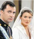  ?? FOTO: DPA ?? König Felipe und Königin Letizia bei ihrer Hochzeit im Mai 2004.