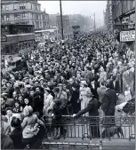  ??  ?? This picture of the crowds on the street going to Govanhill Park on a May Day holiday sparked interest from readers