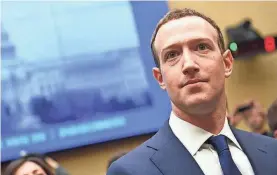  ?? JACK GRUBER/USA TODAY ?? During two days of testimony in April, CEO Mark Zuckerberg told Congress he would follow up on questions about Facebook’s approach to privacy.