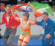  ?? PTI ?? ▪ Wrestler Divya Kakran after winning bronze in 68 kg.