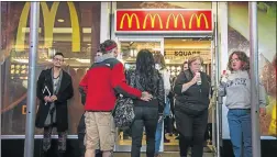  ?? Picture: BLOOMBERG ?? BIG PLAYERS: Customers at a McDonald’s in Times Square, New York, in a file picture. Bureaucrat­s find such commercial giants easier to deal with.