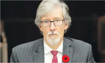  ??  ?? Privacy Commission­er Daniel Therrien appears before a House of Commons committee.