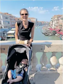  ?? | Supplied ?? CHLOE-ANN Clark and her little one in Venus, Italy.