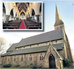  ??  ?? ●●All Saints’ Church in Hamer has been getting as few as 18 people attending its services