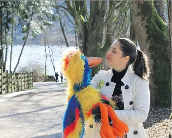  ??  ?? When Vancouver ventriloqu­ist Kellie Haines isn’t touring, she gives classes about her craft.