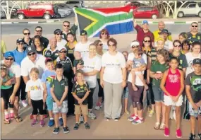  ??  ?? JAYDE REMEMBERED: Ex-Port Elizabeth teacher Carol Poisat organised a march in the United Arab Emirates in remembranc­e of Jayde Panayiotou and all other victims of violence in South Africa