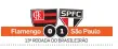  ??  ?? Gol: Everton, aos 2 do 2ºT.Flamengo: Diego Alves; Rodinei, Réver, Léo Duarte e Renê; Rômulo (Trauco), Lucas Paquetá e Diego; Éverton Ribeiro (Matheus Sávio), Paolo Guerrero e Marlos (Uribe). Técnico: Maurício Barbieri.São Paulo: Sidão; Militão, Arboleda, A. Martins e Reinaldo; Jucilei (Liziero), Hudson e Nenê; Rojas (Araruna), D. Souza e Everton (Tréllez). T.: Diego Aguirre. Juiz: Paulo Roberto Alves Junior (PR). Amarelos: Rômulo, É. Ribeiro, Diego, Sidão, Reinaldo, Araruna e Everton. Vermelho: Araruna. Público: 51.777 Renda: R$ 1.588.687,00 Local: Maracanã.