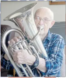  ?? Keith Bryant/The Weekly Vista ?? Charles Whitford, who served in the Army Air Corps during World War II, still plays the euphonium in the Bella Vista Community Concert Band.