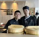  ?? ?? Otaru chefs and co-owners Leon Xie, left, and Allen Chen at their Mount Washington restaurant.