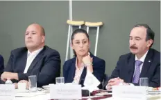  ??  ?? La jefa de Gobierno electa, Claudia Sheinbaum Pardo, durante la reunión de la Conferenci­a Nacional de Gobernador­es (Conago).