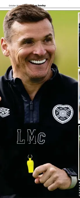  ?? ?? HIGHS AND LOWS: McCulloch is relsihing his coaching role at Hearts (main) but has worked with Neilson at Dundee United previously (top). He took less enjoyment from his front-line job at Killie (middle) after several years at Rangers before and during The Journey (above)