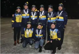  ?? ARKIVBILD: PER DANIELSSON ?? Sveriges Vm-lag i fjol, med medaljerna. Från vänster ståendes: Mona Brorsson, Martin Ponsiluoma, Hanna Öberg, Sebastian Samuelsson, Jesper Nelin, och Peppe Femling. På knä, från vänster: Linn Persson, Anna Magnusson och Elvira Öberg.