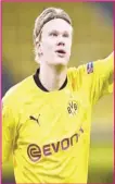  ??  ?? Erling Haaland...wants Dortmund to put Bundesliga blues behind them as they file out against Sevilla tonigh