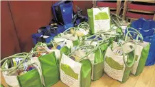  ??  ?? Bags of provisions at Canterbury Food Bank