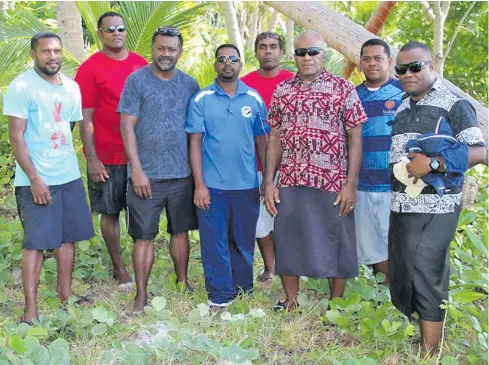  ??  ?? Minister for Youth and Sports Laisenia Tuitubou (sixth from left), during his tour of the Northern Division.