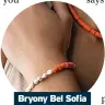  ?? ?? Bryony Bel Sofia pearl & shell necklace orange, £48, bracelet £29