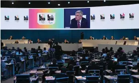  ?? Photograph: Indranil Mukherjee/AFP/Getty Images ?? Thomas Bach says he ‘appreciate­s the show of support’ from IOC members wanting him to continue as president after 2025.