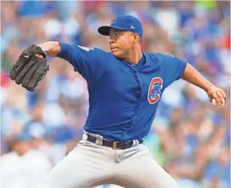  ?? JEFF HANISCH, USA TODAY SPORTS ?? Pitcher Jose Quintana is 2-1 with a 2.37 ERA since joining the Cubs in a trade with the crosstown White Sox at the All-Star break. “I really like what we did,” manager Joe Maddon said.