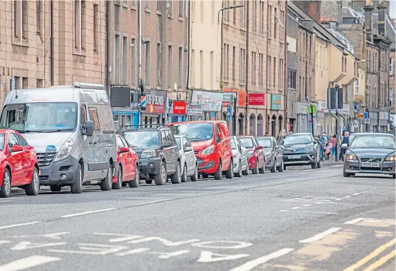  ?? Picture: Steve Macdougall. ?? Cars lining South Street. The decision to raise the cost while trying to reopen city centres has come under fire.