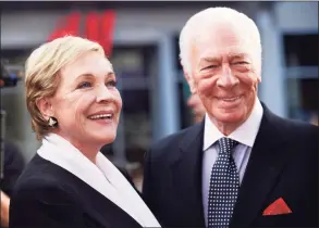  ?? Chris Pizzello / Associated Press ?? Julie Andrews, left, and Christophe­r Plummer, cast members in the classic film “The Sound of Music,” pose together before a 50th anniversar­y screening of the film on the opening night of the TCM Classic Film Festival on March 26, 2015, in Los Angeles.