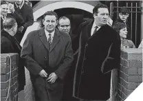  ??  ?? Willie Waddell and Jock Stein with Willie Thornton before an Old Firm game at Celtic Park.