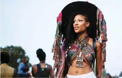  ?? Picture: Reuters ?? A woman takes part in the annual Afropunk Festival in Brooklyn, New York, on Saturday.