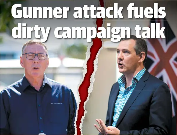  ??  ?? Territory Alliance leader Terry Mills copped a spray yesterday from Chief Minister Michael Gunner following the release of a poll predicting a hung parliament