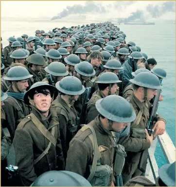  ?? Warner Bros. Pictures ?? “DUNKIRK”received eight nomination­s, including for best picture and Christophe­r Nolan’s first for director.