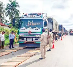  ?? PUBLIC WORKS MINISTRY ?? Of the more than 1.5 million lorries inspected so far this year, a total of 415,917 were found to be overloaded.