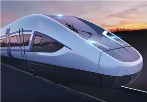  ??  ?? Chris Packham said HS2 represents the largest deforestat­ion since the First World War. Above, Siemens’ proposed design for a train to run on the line