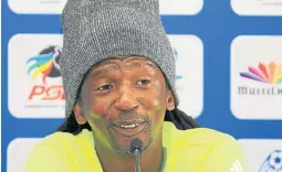  ?? / Ziyaad Douglas/Gallo Images ?? Former Bafana Bafana midfielder Thabo Mngomeni says he has no idea what type of football Bafana are playing at the moment