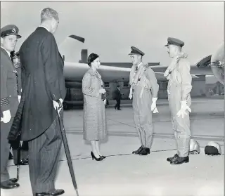  ?? Picture: CHAS LISTER ?? ROYAL THANKS: Margaret meets the Operation Quick Flight crew at RAF Wyton