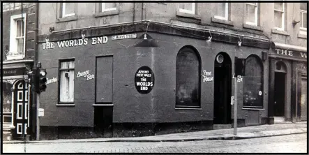  ??  ?? Angus Robertson Sinclair, main picture, and far left, while left, The World’s End pub, and below left, Christine Eadie and Helen Scott