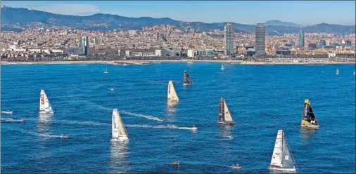  ??  ?? NO SE VERÁ EN 2019. La imagen de la regata, con la ciudad de Barcelona al fondo, no se volverá a repetir al menos hasta 2022.