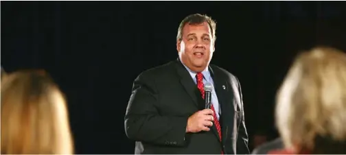  ??  ?? New Jersey Gov. Chris Christie described his gastric banding procedure as a personal choice. “It is a long-term health issue for me,” he said.